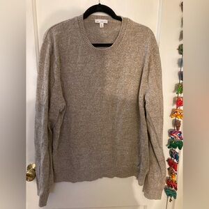 Gap long sleeve sweater, women’s XXL, pull over, tan/cream, 100% cotton
